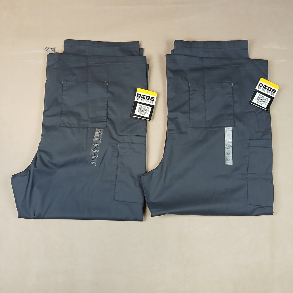 2 Wonder Wink Work 2XL‎ Scrubs 54x30 Pewter Gray NWT